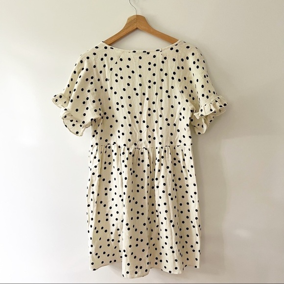 Madewell Lightspun Ruffle-Sleeve Babydoll Dress in Dot Toss - Picture 8 of 16